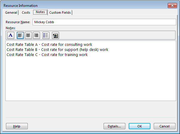 Using Alternate Cost Rates For Resources Project Management Best Practices Microsoft Project Tips