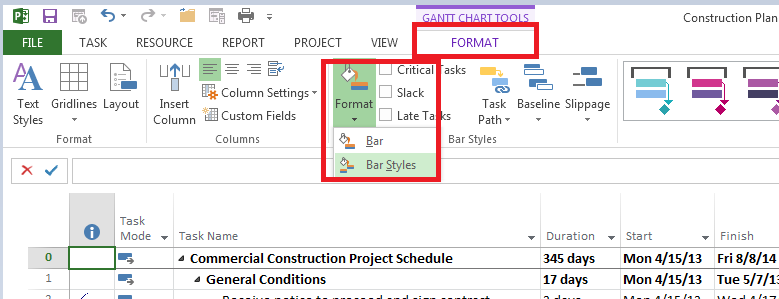 How To Create Gantt Chart In Ms Project 2010