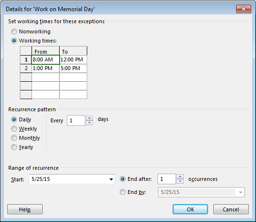 Schedule a Resource to Work on a Holiday - EPMA Insights