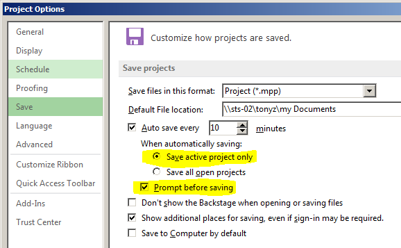 Beware Of Auto Save In Microsoft Project! - Project Management Best  Practices & Microsoft Project Tips